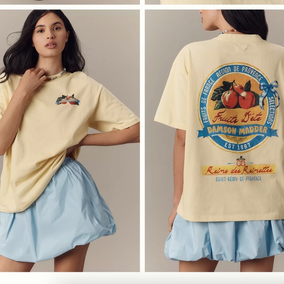 NWT Damson Madder Fruit D'ete Graphic Tee - Picture 1 of 4